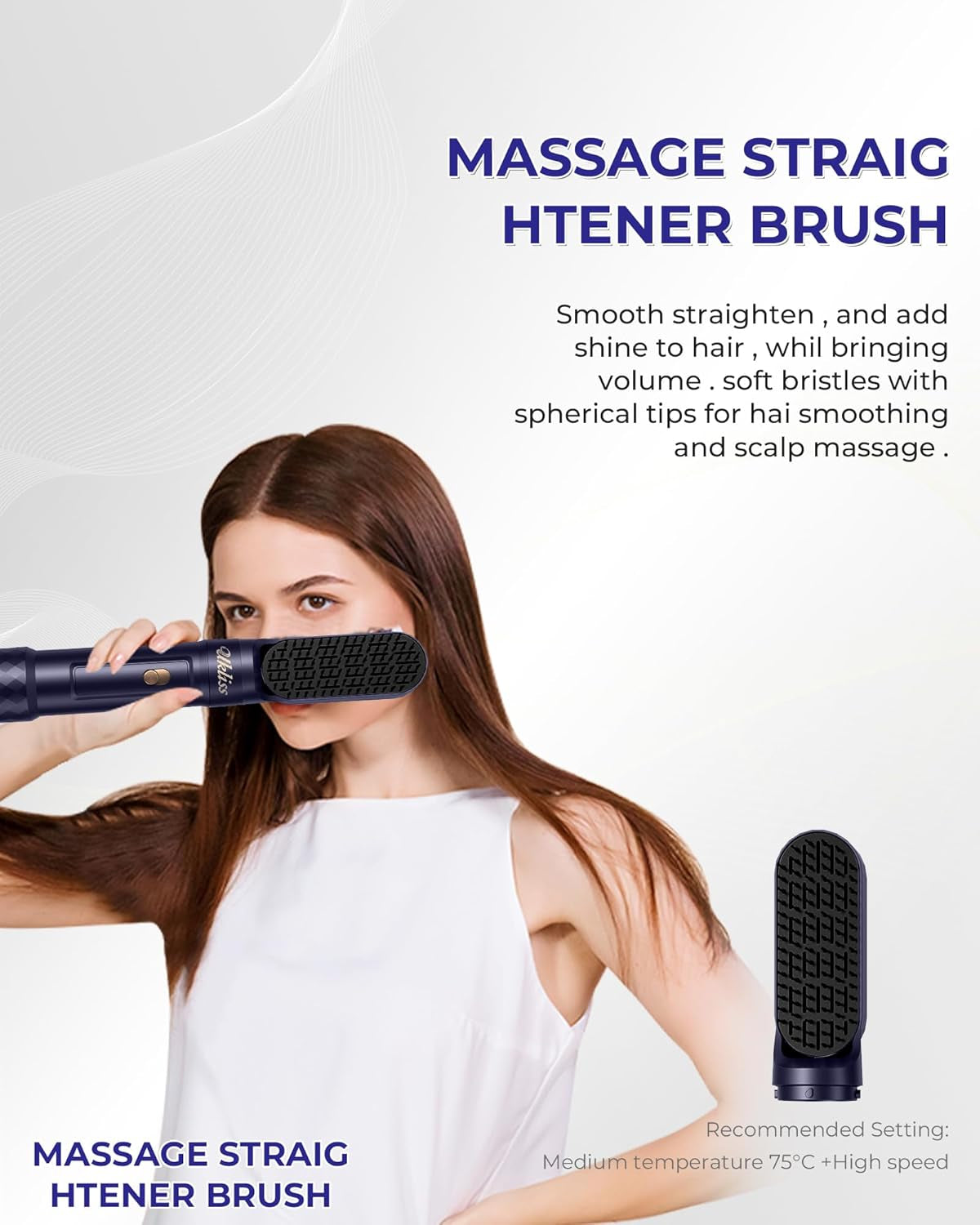 Airstyler 6 En 1 Pro, UKLISS Secador Pelo Profesional Con Cepillo Alisador Pelo, Secador Pelo Rizado, Thermal Brush, Cepillo De Aire Caliente, Hair Dryer Para Volumen, Doblar, Suavizar, Secar (Azul)